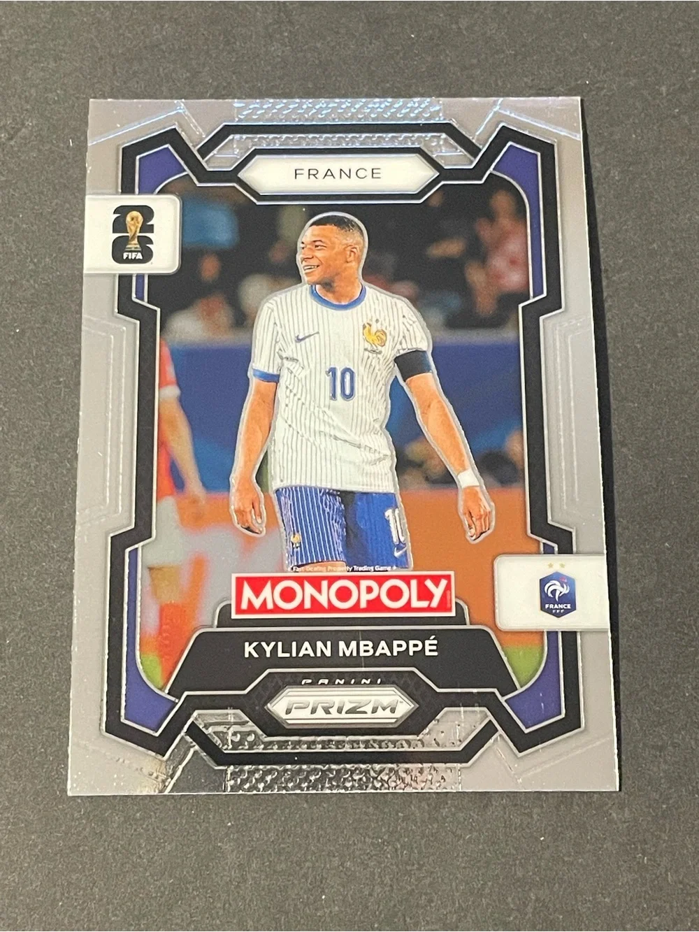 Panini 2026 Prizm Monopoly FIFA World Cup Kylian Mbappé France Base Card #7